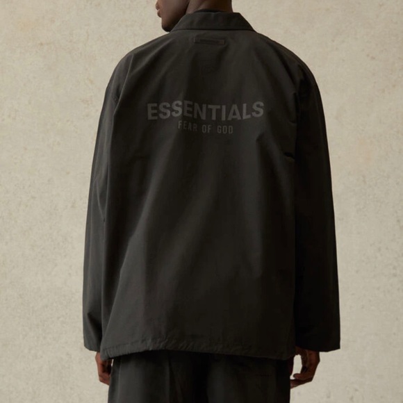 *SOLD* Fear of God Essentials Coaches Black Jacket - Picture 3 of 12